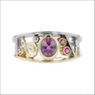 Pink Sapphire Diamond Parts Ring 14KW 18KY (Consignment) top, handcrafted rings | Jewelsmith, Durham, NC