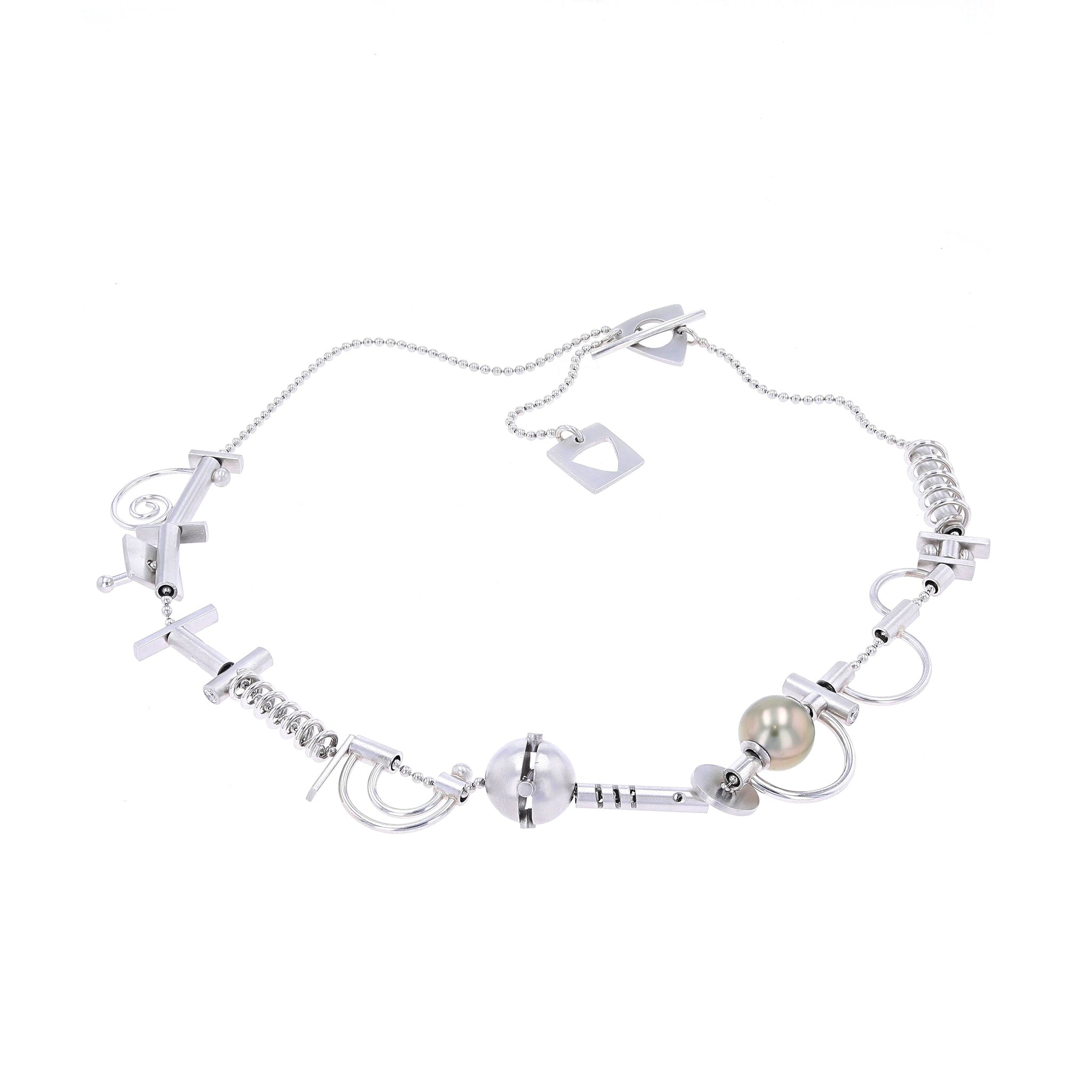 1998 Platinum Guild International award winning Parts Necklace by Linda McGill — Jewelsmith Durham NC