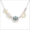 Tahitian Pearl Diamond Parts Necklace 18KY 14KW with 10 Parts detail