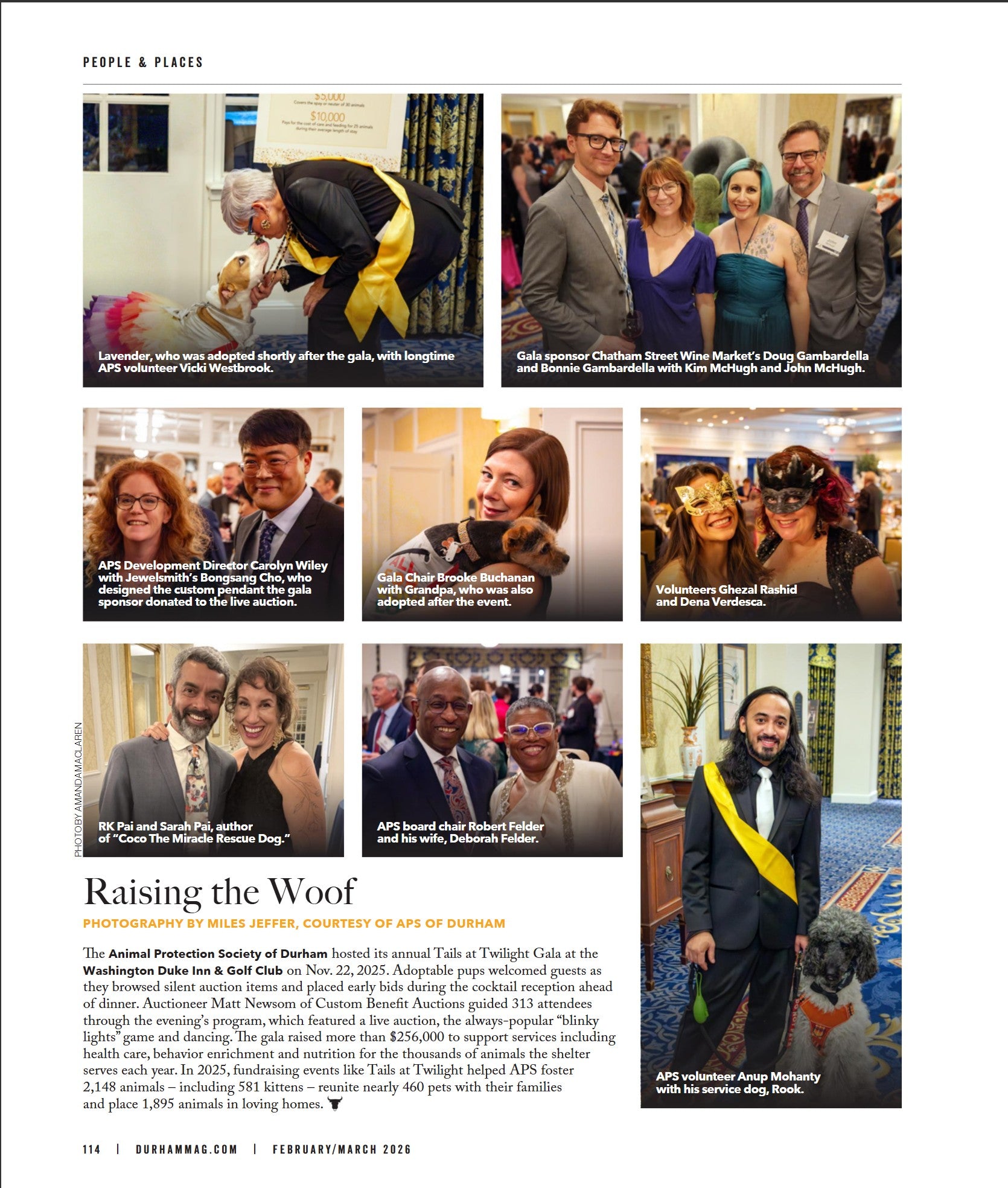 Goldsmith Bon Cho featured in Durham Magazine for designing and attending the APS fundraising gala in 2025