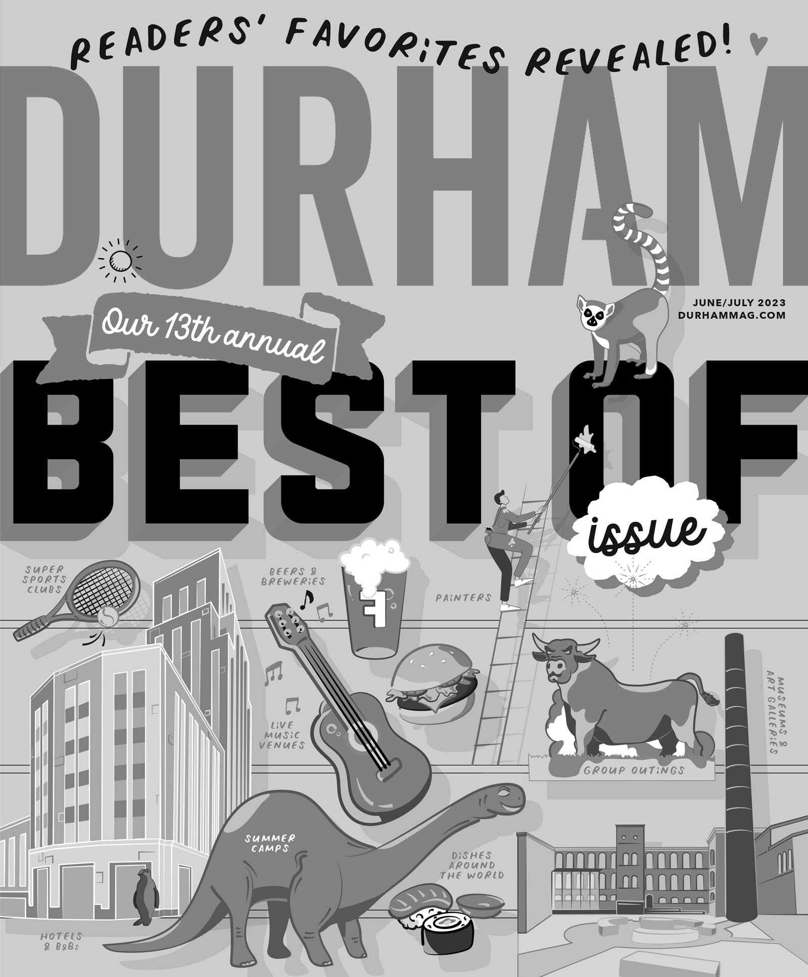 Cover of Durham Magazine 13th annual best of durham issue link to article