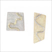 Asymmetrical Squiggle Earring Studs 18KY 14KW - JewelsmithEarrings