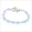 Blue Akoya Pearl Labradorite Bead Bracelet 14KW 7" - JewelsmithBracelets