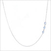 Blue Sapphire Slice Necklace 18KW 14KW 19" - JewelsmithNecklaces