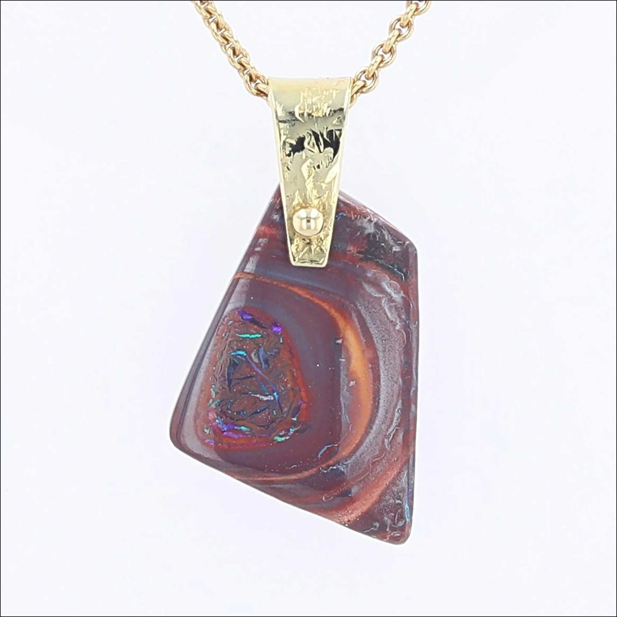 Boulder Opal Pendant 18KY - JewelsmithPendants