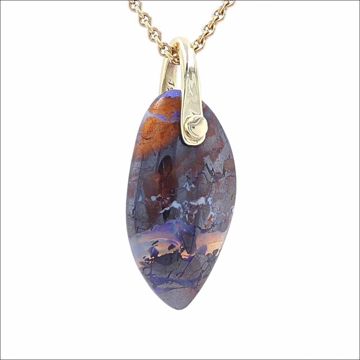 Boulder Opal Pendant 18KY - JewelsmithPendants