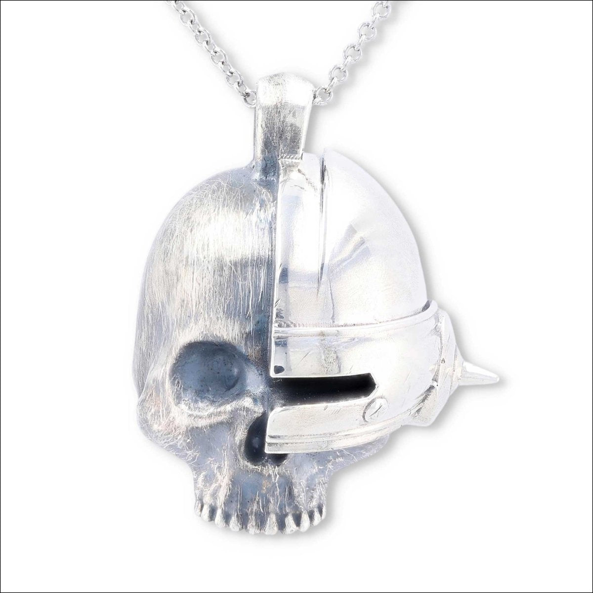 Cyber Skull Pendant Sterling Silver - JewelsmithPendants