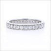 Diamond Bead Set Bright Cut Eternity Band Platinum - JewelsmithBands