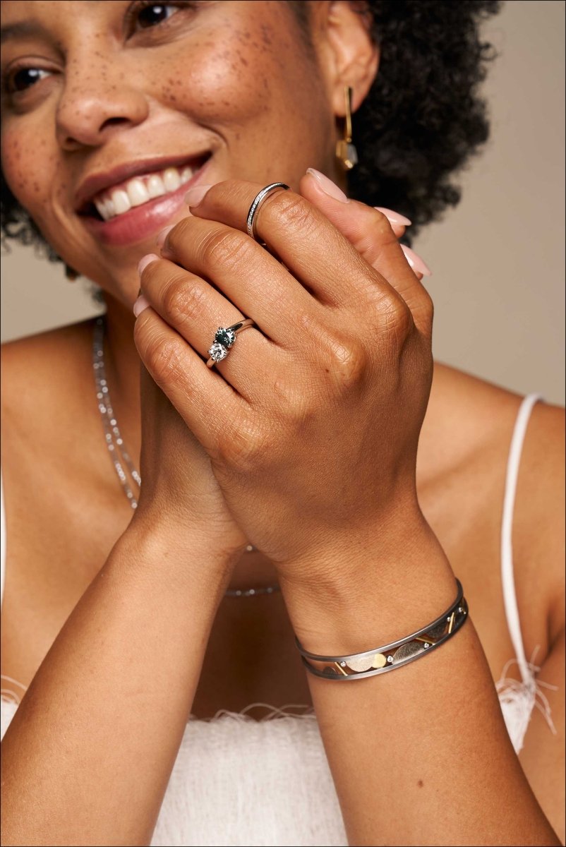 Diamond Channel Set Narrow Eternity Band Platinum 0.31cttw - JewelsmithBands