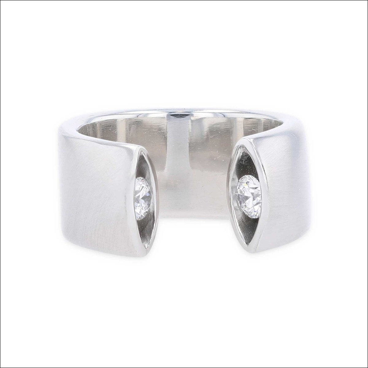 Diamond Hugging Ring Platinum - Jewelsmith - Durham NC - Handcrafted - Rings