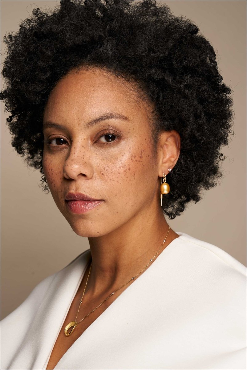 Diamond Organic Concave O Pendant 18KY - JewelsmithPendants