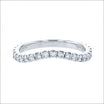 Diamond Scoop and Split Gentle Curve Band Platinum - JewelsmithBands