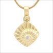 Diamond Spiral Squared Pendant Platinum 18KY - JewelsmithPendants