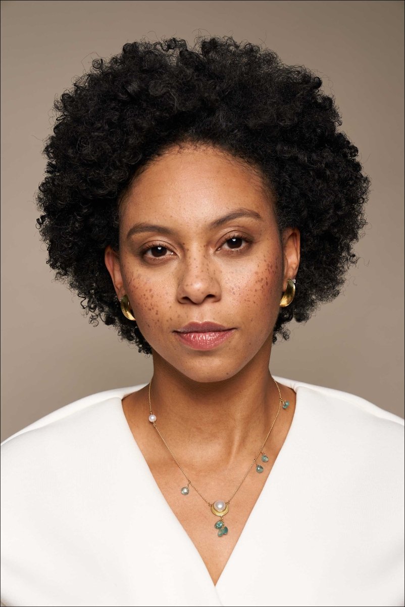 Freshwater and Mabe Pearl and Apatite Bead Y Necklace 16.5" 18KY - JewelsmithNecklaces