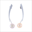 Freshwater Pearl Forged Earrings Platinum (Consignment) - Jewelsmith - Durham NC - Handcrafted - Earrings