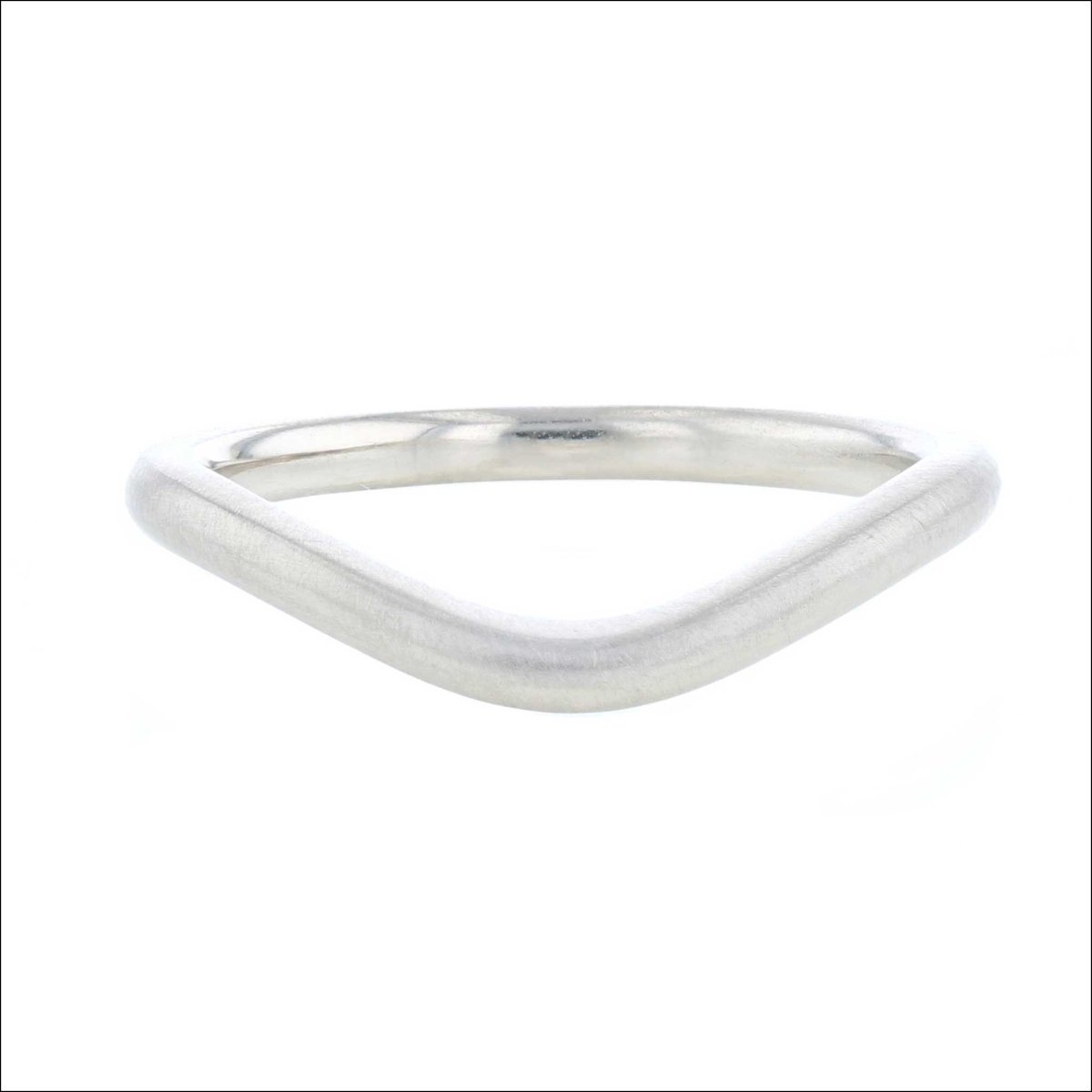 Gentle Curve Band 14KW Matte - JewelsmithBands