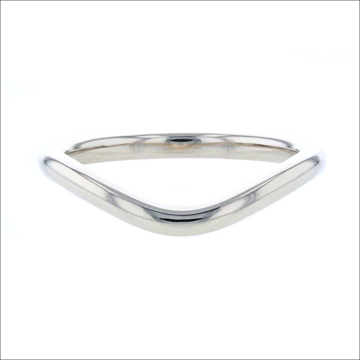 Gentle Curve Band 14KW Polished Finish - JewelsmithBands