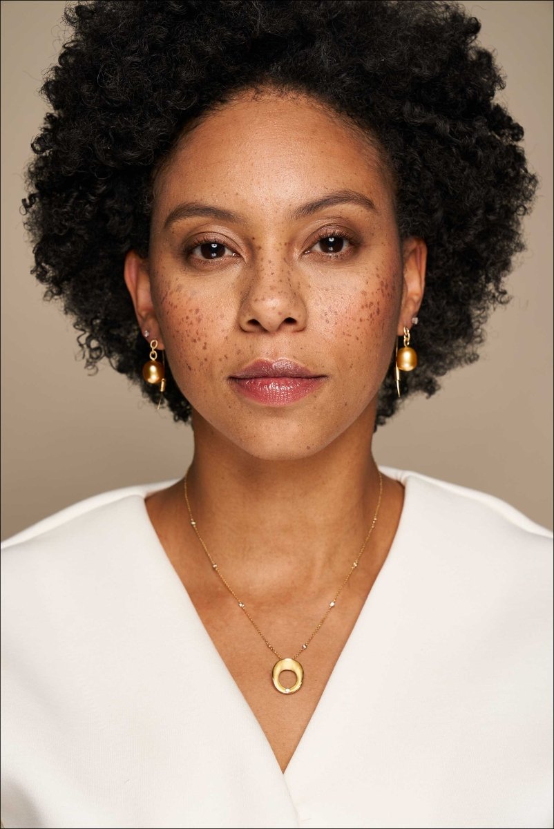 Golden South Sea Pearl Threader Earrings 18KY - JewelsmithEarrings