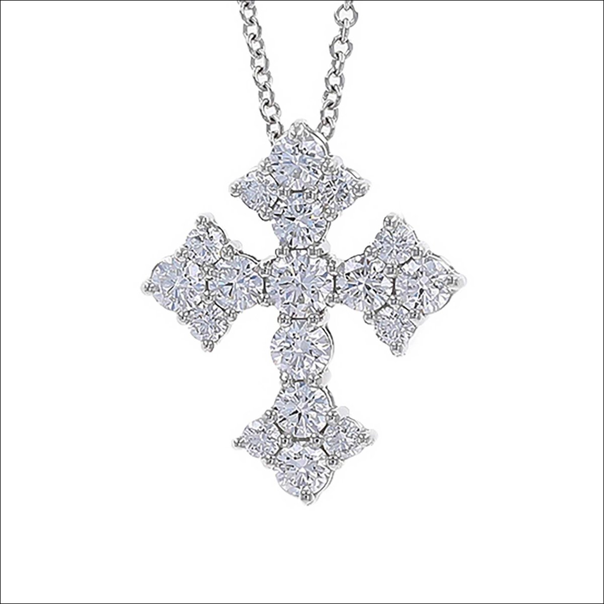 Gothic Style Diamond Pendant Platinum - JewelsmithPendants