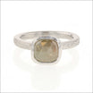 Gray Rose Cut Cushion Diamond Ring Platinum (Consignment) - JewelsmithRings