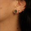 Hammered Disc Stud Earrings 18KY - JewelsmithEarrings