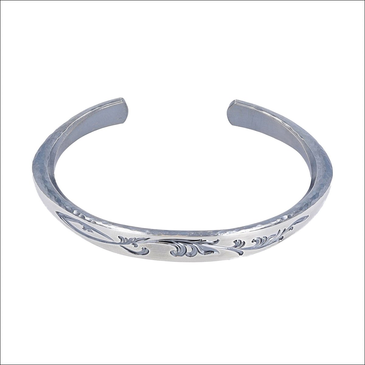 Cuff bangle: Handmade, hammered 2024 sterling silver