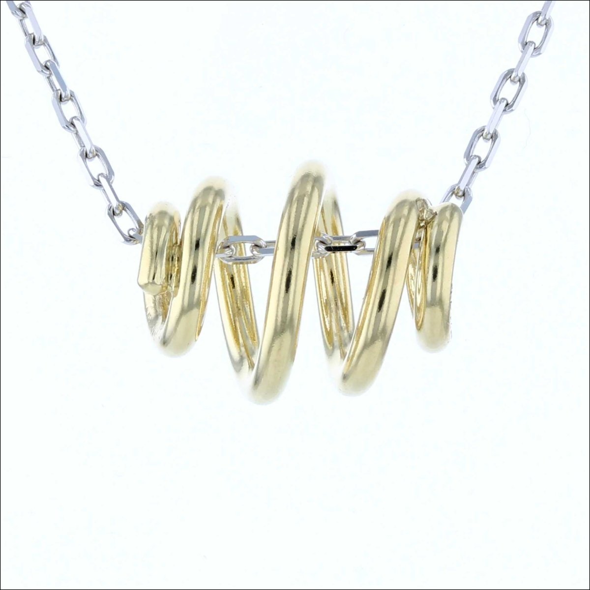 Horizontal Helix Slide Pendant 18KY - JewelsmithPendants