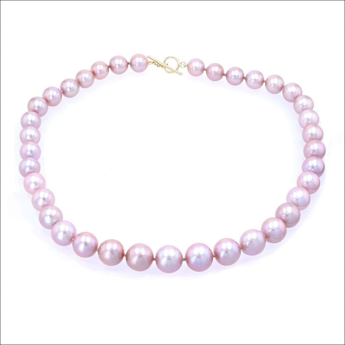 Lavender Freshwater Pearl Strand Necklace 18KY 18" - JewelsmithNecklaces