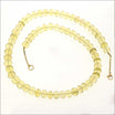Lemon Quartz Bead Strand Necklace 18KY 23" (Consignment) - Jewelsmith - Durham NC - Handcrafted - Necklaces