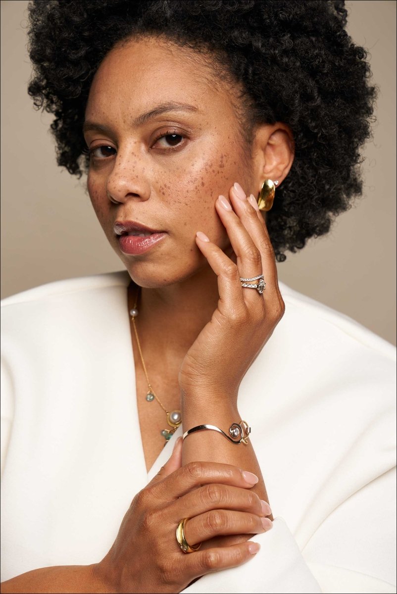 Marquise Diamond Scoop and Split Sides Engagement Ring 14KW 18KY - JewelsmithEngagement Rings