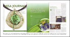 MJSA Journal article highlighting Jewelsmith's green efforts