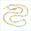 Multi - Colored Sapphire Briolette Bead Strand Necklace 18KY 16/19" (Consignment) - JewelsmithNecklaces