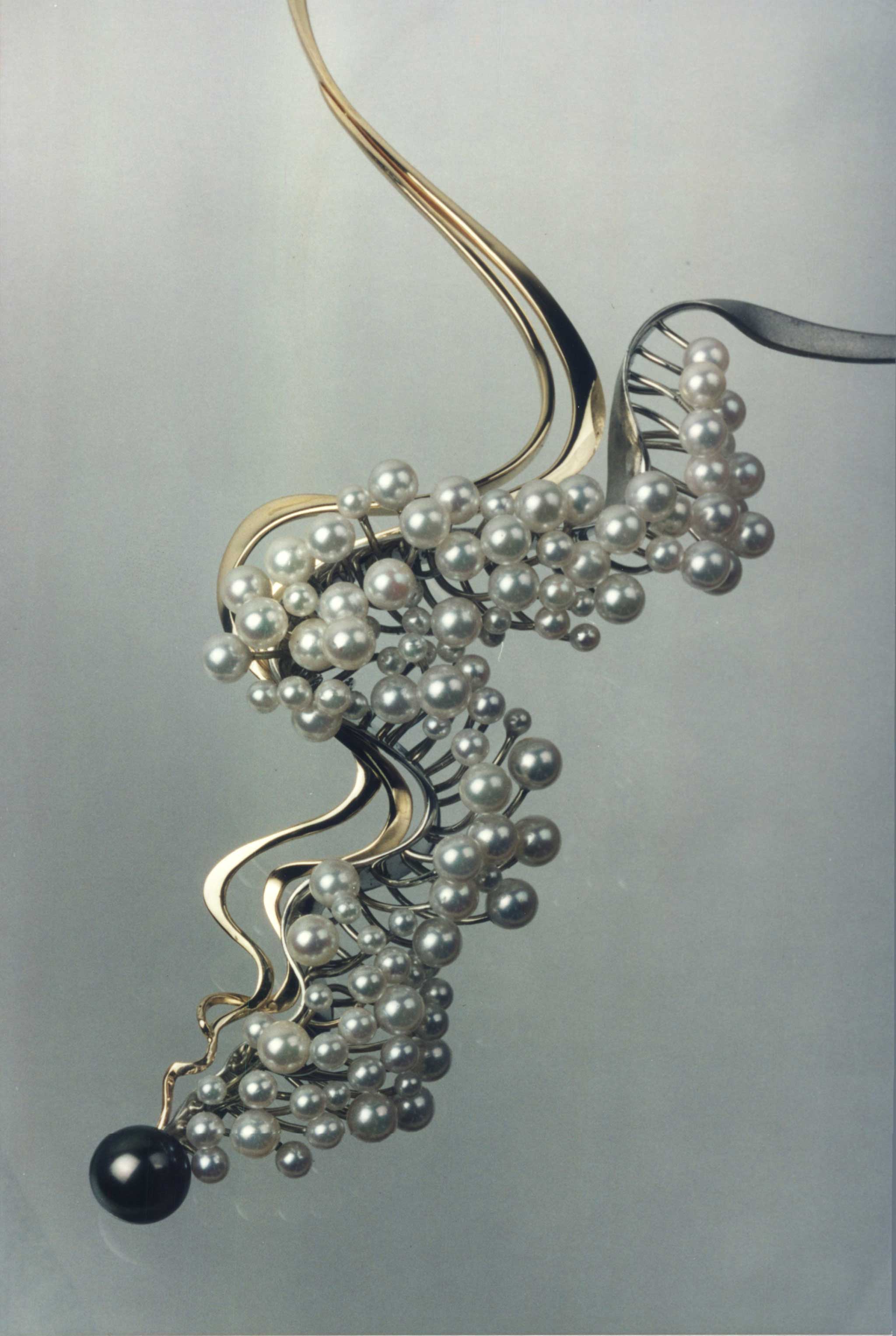 1995 International Pearl Design Competition award winning necklace by Phillip Dismuke — Jewelsmith Durham NC
