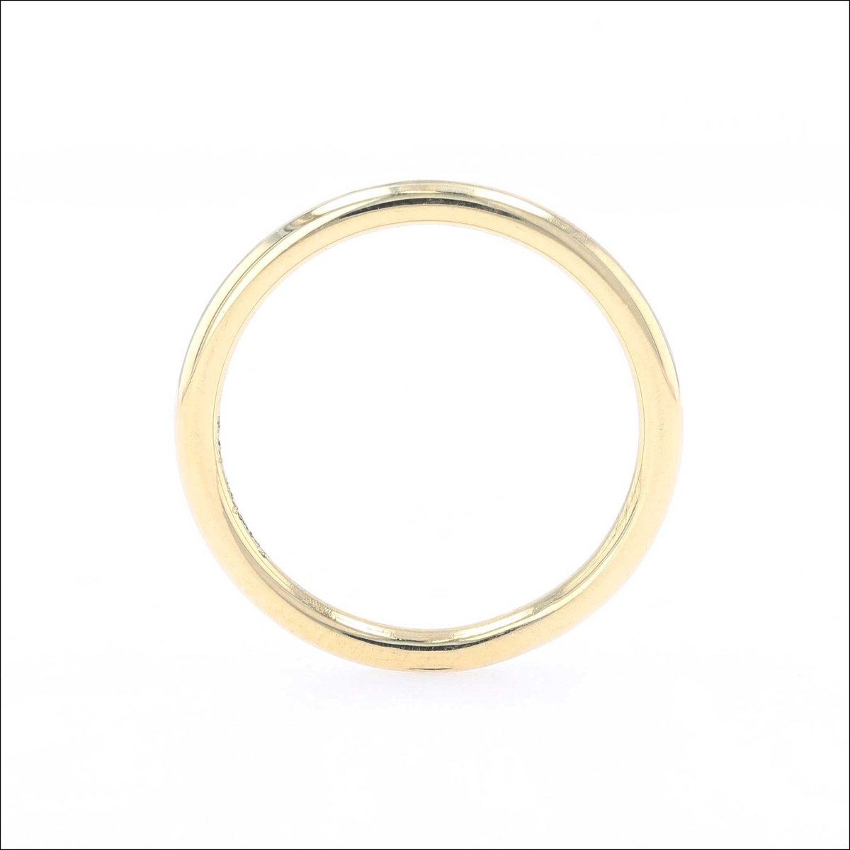 Petite Half Round Wedding Band 18KY - JewelsmithBands