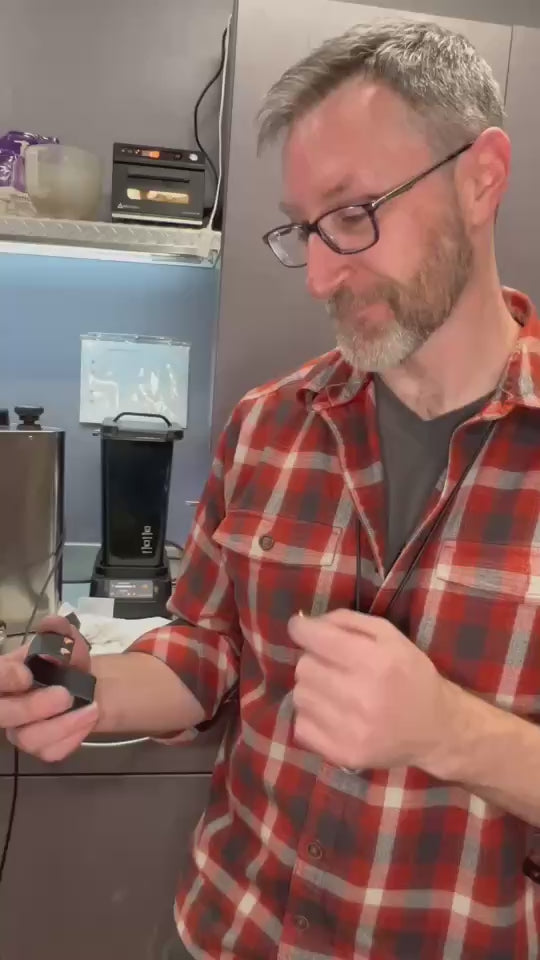 Patrick talking about hand engraved heart earrings