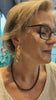 Fantasy Cut Citrine Geometric Dangle Earrings 18KY model