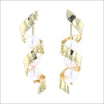 Ribbon Wrap Akoya Pearl Earrings 18KY - JewelsmithEarrings