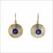Sapphire Disc Drop Lever Back Earrings 18KY (Consignment) - JewelsmithEarrings