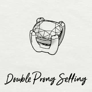 drawing of double prong setting style