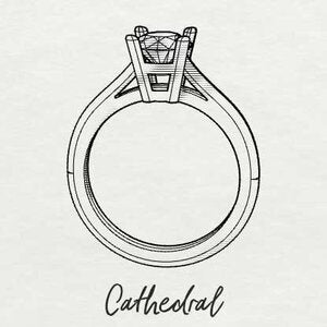 drawing of cathedral shank style