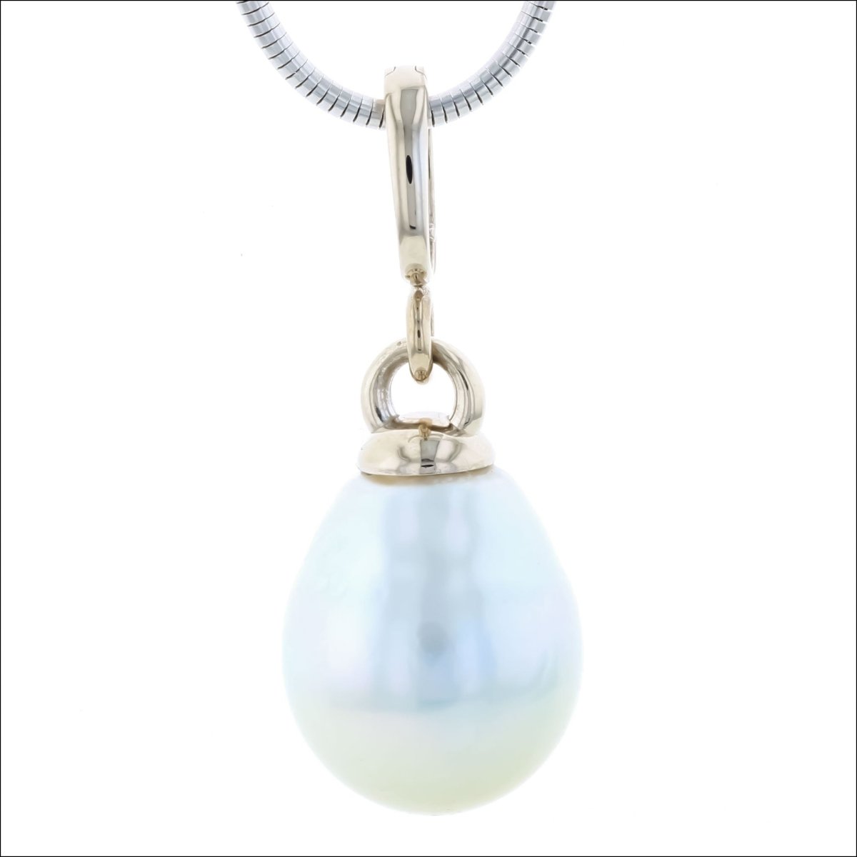 South Sea Drop Pearl Enhancer Pendant 14KW - JewelsmithPendants