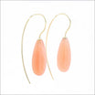 Sunstone Smooth Briolette Wire Earrings 18KY - JewelsmithEarrings