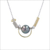 Tahitian Pearl Diamond "Parts" Necklace 18KY 14KW - JewelsmithNecklaces