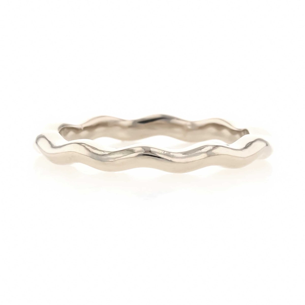 Wavy Band Stacking Ring 14KW (Consignment) - JewelsmithBands