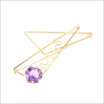 Amethyst Geometric Wire Brooch 18KY (Consignment) - JewelsmithBrooches