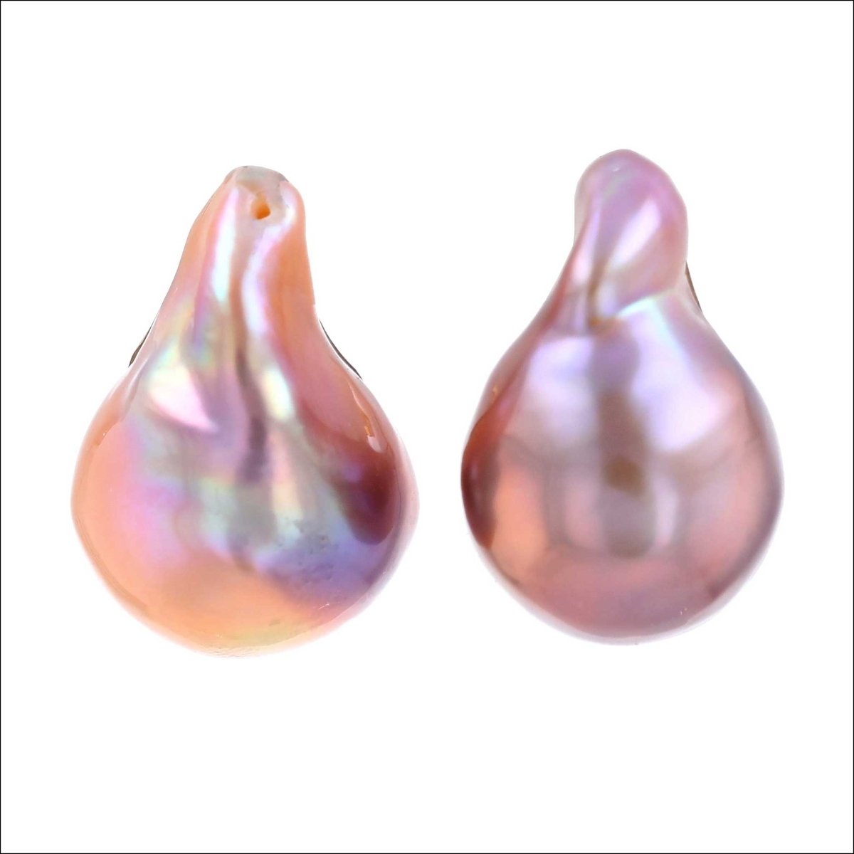 Chinese Freshwater Edison Fireball Pearl Stud Earrings 18KY - JewelsmithEarrings