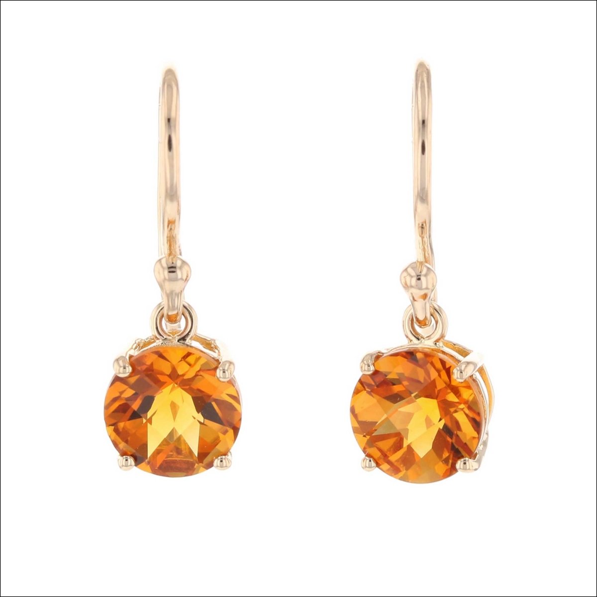 Citrine Dangle Earrings 18KY (Consignment) - JewelsmithEarrings