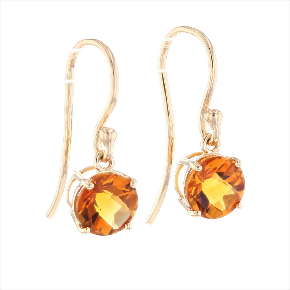 Citrine Dangle Earrings 18KY (Consignment) - JewelsmithEarrings