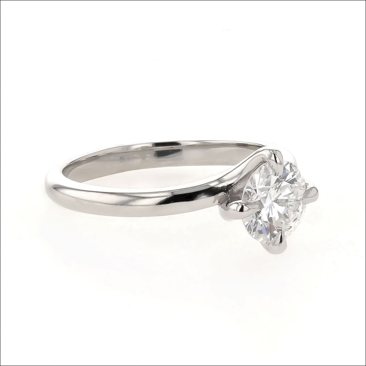 Princess Cathedral Solitaire Diamond Engagement Ring
