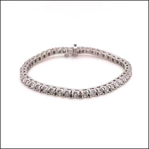 Diamond Line Bracelet 14KW - JewelsmithBracelets